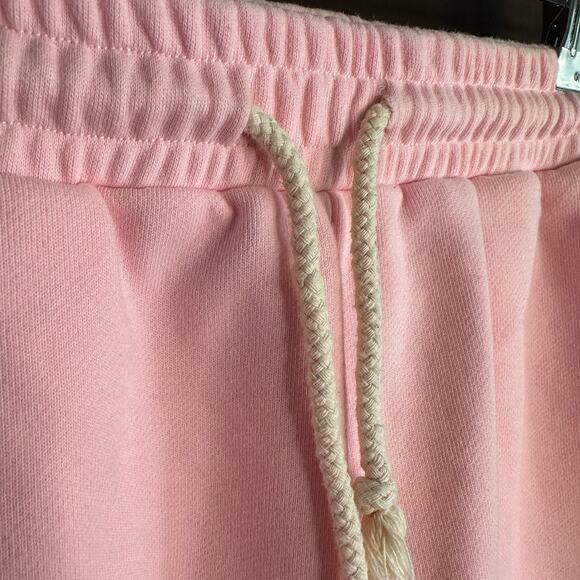 APRES JUNE | Pink French Terry Side stripe Sweat Short 2.5 inch inseam | Small - Picture 3 of 7